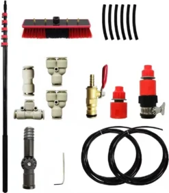 Kibani Telescoop Borstel 6m - Telescoopsteel Ramenwassen - Telescoopsteel Met Borstel - Telescoopsteel - Telescoopsteel Met Waterdoorvoer - Ramenwassen - Raamwisser Met Telescoopsteel - Telescoopstelen -Schoonmaakartikelen Winkel 1050x1200