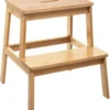 5Five - Bamboe Keukentrapje/opstapje Met 2 Treden 47 Cm - Keuken/badkamer Krukjes