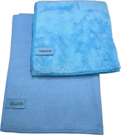 Ballista Ramenset Raamdoeken Droogdoek 45 X 60 Cm + Nanofiber 40 X 40 Cm Beide In Het Blauw Klasse 1