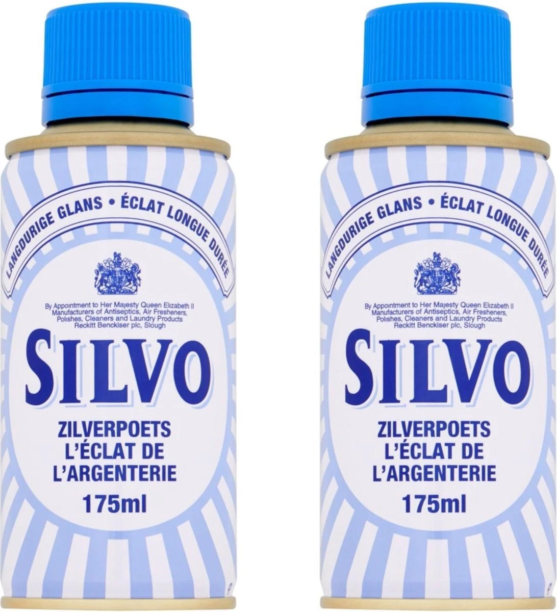 Silvo Zilverpoets - Poetsmiddel -Zilverglans - 2x 175 ML - Voordeelverpakking 4 Silvo Zilverpoets - Poetsmiddel -Zilverglans - 2x 175 ML - Voordeelverpakking - Afbeelding 4