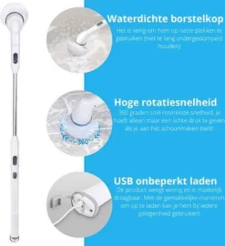 Elektrische Scrubber - Veelzijdige Schrobborstel - Elektrische Schoonmaakborstel - Binnen En Buiten Schoonmaken -Schoonmaakartikelen Winkel 1099x1200
