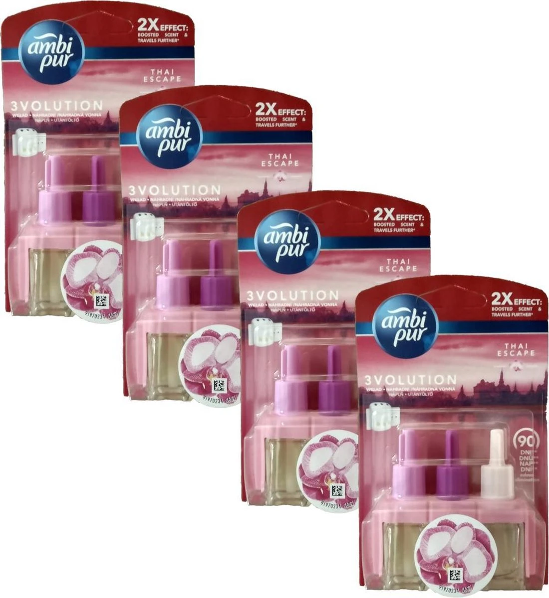 Ambi Pur Luchtverfrisser Navulling 3Volution Thai Orchidee 4 X 20 Ml 2 Ambi Pur Luchtverfrisser Navulling 3Volution Thai Orchidee 4 X 20 Ml - Afbeelding 2