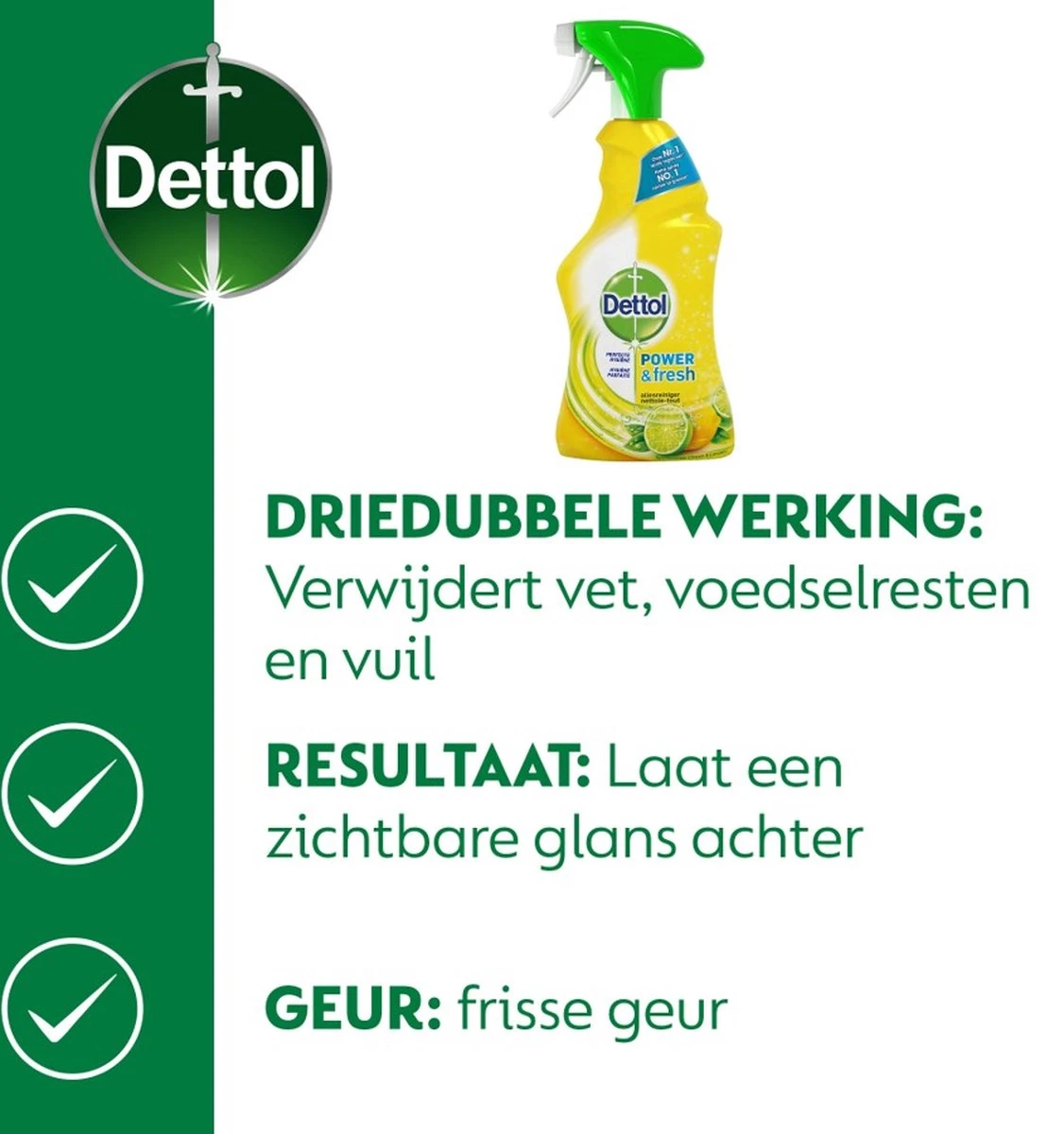 Dettol - Power & Fresh - Allesreinger Spray - Citrus - 6 X 500 Ml 8 Dettol - Power & Fresh - Allesreinger Spray - Citrus - 6 X 500 Ml - Afbeelding 8