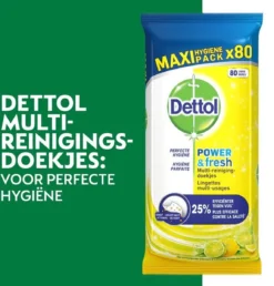 Dettol - 320 Schoonmaakdoekjes Power & Fresh - Citrus 2x80 - Oceanfris 2x80 -Schoonmaakartikelen Winkel 1147x1200 8