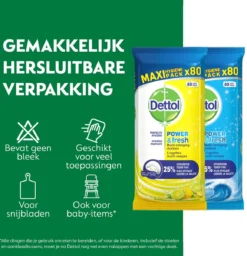 Dettol - 320 Schoonmaakdoekjes Power & Fresh - Citrus 2x80 - Oceanfris 2x80 -Schoonmaakartikelen Winkel 1160x1200 2