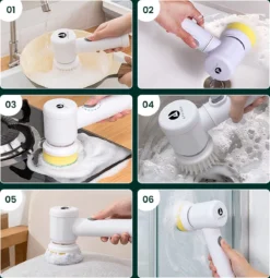 Apeiron Elektrische Schoonmaakborstel - Poetsmachine - Poliermachine - Schrobborstel - Handborstel - Werkborstel - Schrobber - Boorborstel - Wasborstel - Schoonmaakmiddelen - Reinigingsborstel - 3 Opzetstukken -Schoonmaakartikelen Winkel 1164x1200 1