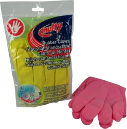 Multy Luxe Huishoudhandschoenen Maat L - Natuurlatex Met Kantoenen Vlokvoering - Anti Slip - Rubberen Handschoenen - Waterdicht - Natuurlijk Latex - Maat L -Schoonmaakartikelen Winkel 1180x1200 5