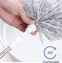Fain® Plumeau Met Telescoopsteel – Grijs – 80 Tot 280 Cm - Uitschuifbaar – Wasbaar - Flexibel 360° Draaibaar – Duster - Microvezel Ragebol -Schoonmaakartikelen Winkel 1181x1200