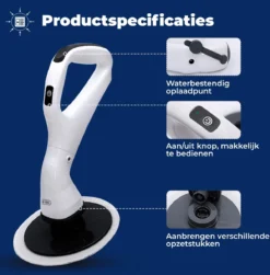 B-care Elektrische Schoonmaakborstel - 4 Opzetstukken - Wasborstel - Poetsmachine - Schrobborstel - Handborstel - Werkborstel - Schrobber - Boorborstel - Schoonmaakmiddelen - Reinigingsborstel -Schoonmaakartikelen Winkel 1182x1200