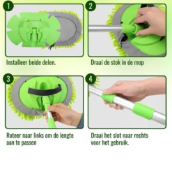 Merkloos Professionele Telescopische Wasborstel + Tonova Pen - Auto Schoonmaakborstel - Anti Slip - Auto, Caravan & Camper - Uitschuifbaar - Groen -Schoonmaakartikelen Winkel 1190x1200