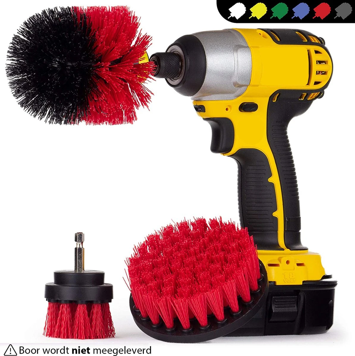 Kibani 3 Delige Borstelset Voor Boormachine - Rood - Voor Beton, Baksteen En Andere Ruwe Oppervlakken - Schrobborstel – Boorborstel – Schuurborstel - Borstel Boormachine – Schoonmaakborstel – Reinigingsborstel – Tapijtreiniger - Borstelset 2 Kibani 3 Delige Borstelset Voor Boormachine - Rood - Voor Beton, Baksteen En Andere Ruwe Oppervlakken - Schrobborstel – Boorborstel – Schuurborstel - Borstel Boormachine – Schoonmaakborstel – Reinigingsborstel – Tapijtreiniger - Borstelset - Afbeelding 2