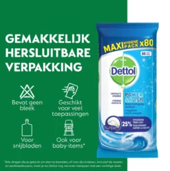 Dettol - Power & Fresh - Schoonmaakdoekjes - Oceaanfris - 4 X 80 Doekjes -Schoonmaakartikelen Winkel 1196x1200 3