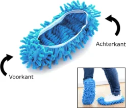 Merkloos Dweil Schoenen Vloermop (Blauw) - Vaatdoek - Keukendoek - Droogdoek - Microvezeldoek - Microvezel Doek - Microfiber Dweil - Multifunctioneel - Voor Vloer, Ramen En Auto | 1 Paar -Schoonmaakartikelen Winkel 1200x1030
