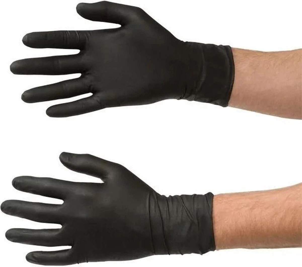 Handschoenen Wegwerp Nitril - Latex Vrij - Ongepoederd - Zwart - Maat XL - 100 Stuks 1 Handschoenen Wegwerp Nitril - Latex Vrij - Ongepoederd - Zwart - Maat XL - 100 Stuks