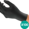 ANSELL MICROFLEX® 93-852 - Nitril Wegwerp Handschoenen, Latexvrij, Poedervrij, M, Zwart, 100 Stuks (0.12-0.15mm)