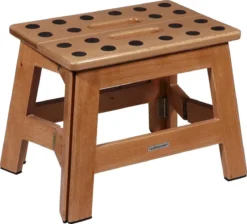 PUHLMANN - Inklapbare Kruk, JAMES, Hout, 23 Cm Hoog, Max 150 Kilo