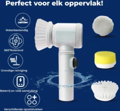 B-care Magic Brush - Elektrische Multifunctionele Schoonmaakborstel - 7 Opzetstukken - Wasborstel - Poetsmachine - Schrobborstel - Handborstel - Werkborstel - Schrobber - Boorborstel - Reinigingsborstel -Schoonmaakartikelen Winkel 1200x1112