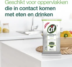 Cif Disinfect & Shine Wipes Doden 99,99% Van De Bacteriën Original Desinfecterende Schoonmaakdoekjes, Van 100% Biologisch Afbreekbaar Textiel 5 X 75 Doekjes -Schoonmaakartikelen Winkel 1200x1118 5