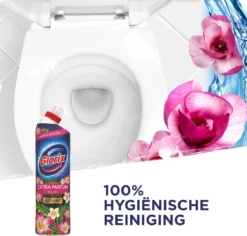 Glorix WC Powergel Toiletreiniger Pink Flower - 6 X 750 Ml - Voordeelverpakking -Schoonmaakartikelen Winkel 1200x1147 4