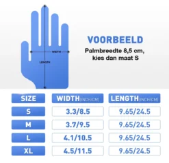 IVROU® Nitril Handschoenen - 100 Stuks Wegwerp Handschoenen - Poeder Vrij, Latex Vrij - Maat: M - Violet Blauw -Schoonmaakartikelen Winkel 1200x1150 3