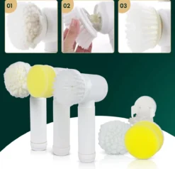 Apeiron Elektrische Schoonmaakborstel - Poetsmachine - Poliermachine - Schrobborstel - Handborstel - Werkborstel - Schrobber - Boorborstel - Wasborstel - Schoonmaakmiddelen - Reinigingsborstel - 3 Opzetstukken -Schoonmaakartikelen Winkel 1200x1155 2