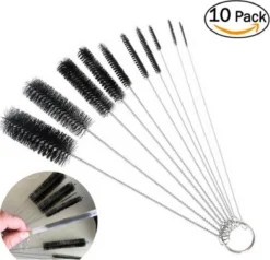 *** Schoonmaak Borstel/Rager Set 10 Stuks - Schoonmaak Ragertjes - Borstels Herbruikbare Rietjes - Van Heble®***