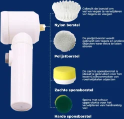 B-care Magic Brush - Elektrische Multifunctionele Schoonmaakborstel - 7 Opzetstukken - Wasborstel - Poetsmachine - Schrobborstel - Handborstel - Werkborstel - Schrobber - Boorborstel - Reinigingsborstel -Schoonmaakartikelen Winkel 1200x1156 1