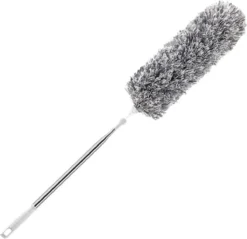 Fain® Plumeau Met Telescoopsteel – Grijs – 80 Tot 280 Cm - Uitschuifbaar – Wasbaar - Flexibel 360° Draaibaar – Duster - Microvezel Ragebol -Schoonmaakartikelen Winkel 1200x1163