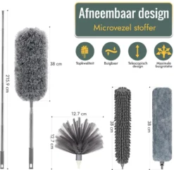 Livv Goods Telescopische Plumeau Set Met Telescoopsteel - 5 In 1 - Tot 250 Cm Uitschuifbaar - Duster - Stoffer 13 Livv Goods Telescopische Plumeau Set Met Telescoopsteel - 5 In 1 - Tot 250 Cm Uitschuifbaar - Duster - Stoffer -Schoonmaakartikelen Winkel 1200x1174