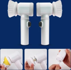 B-care Magic Brush - Elektrische Multifunctionele Schoonmaakborstel - 7 Opzetstukken - Wasborstel - Poetsmachine - Schrobborstel - Handborstel - Werkborstel - Schrobber - Boorborstel - Reinigingsborstel -Schoonmaakartikelen Winkel 1200x1176