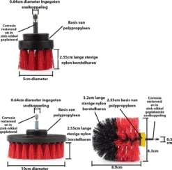 Kibani 3 Delige Borstelset Voor Boormachine - Rood - Voor Beton, Baksteen En Andere Ruwe Oppervlakken - Schrobborstel – Boorborstel – Schuurborstel - Borstel Boormachine – Schoonmaakborstel – Reinigingsborstel – Tapijtreiniger - Borstelset 11 Kibani 3 Delige Borstelset Voor Boormachine - Rood - Voor Beton, Baksteen En Andere Ruwe Oppervlakken - Schrobborstel – Boorborstel – Schuurborstel - Borstel Boormachine – Schoonmaakborstel – Reinigingsborstel – Tapijtreiniger - Borstelset -Schoonmaakartikelen Winkel 1200x1186