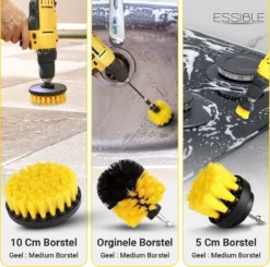 ESSIBLE Borstelboor - Set 20 Stuks - Schrobborstel - Polypropyleen - Borstel Boormachine - Schrobborstel - Schuurborstel - Automatische Reiniging - 20 Delige Borstelset Voor Boormachine -Schoonmaakartikelen Winkel 1200x1189 2