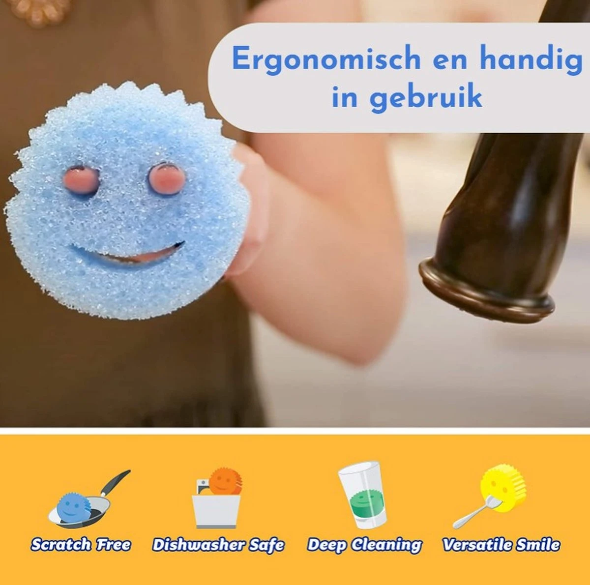 Scrub Daddy - Spons 3 Kleuren - Schoonmaak Spons 7 Scrub Daddy - Spons 3 Kleuren - Schoonmaak Spons - Afbeelding 7