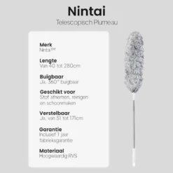 Plumeau Uitschuifbaar Tot 280cm - RVS - Telescopisch - Plumeau Met Telescoopsteel - 360° Flexibel 16 Plumeau Uitschuifbaar Tot 280cm - RVS - Telescopisch - Plumeau Met Telescoopsteel - 360° Flexibel -Schoonmaakartikelen Winkel 1200x1200 101