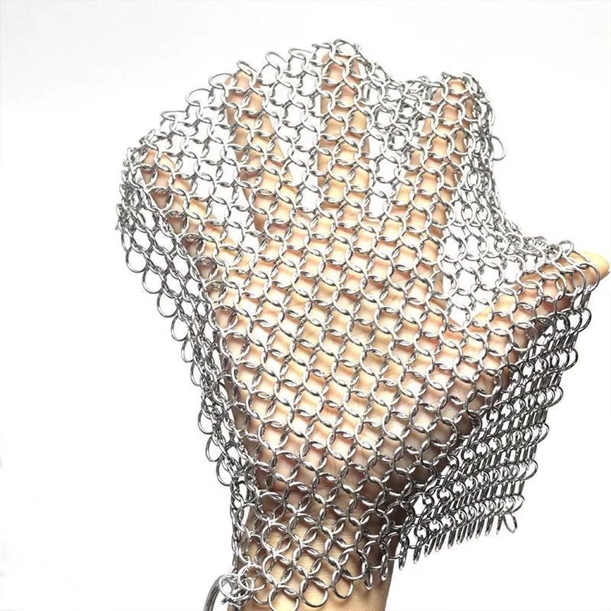 LOUZIR RVS Gietijzer Cleaner Voor Pannen - Metalen Borstel- Scrubmat- Zilver 11 LOUZIR RVS Gietijzer Cleaner Voor Pannen - Metalen Borstel- Scrubmat- Zilver - Afbeelding 11