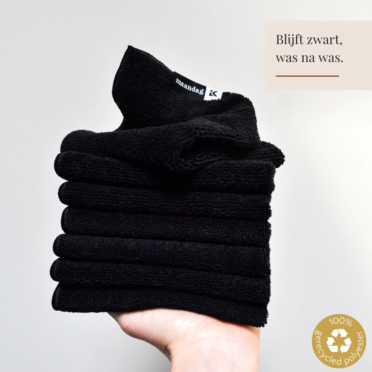 Kitchen Lab Co.® Microvezeldoekjes Zwart - Dagelijks Doekje Set 7 Stuks - 30x30cm - Gelabeld Met Weekdagen - Vaatdoekjes Microvezel 3 Kitchen Lab Co.® Microvezeldoekjes Zwart - Dagelijks Doekje Set 7 Stuks - 30x30cm - Gelabeld Met Weekdagen - Vaatdoekjes Microvezel - Afbeelding 3