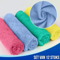 Nince Microvezeldoekjes - Set Van 12 - Schoonmaakdoekjes 30x30 - Reinigingsdoekjes - Vaatdoekjes -Schoonmaakartikelen Winkel 1200x1200 1131