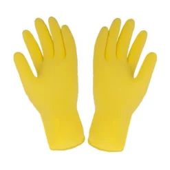 Multy - Huishoudhandschoenen Maat S - Natuurlatex/Kantoen - Geel