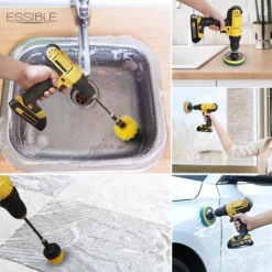 ESSIBLE Borstelboor - Set 20 Stuks - Schrobborstel - Polypropyleen - Borstel Boormachine - Schrobborstel - Schuurborstel - Automatische Reiniging - 20 Delige Borstelset Voor Boormachine -Schoonmaakartikelen Winkel 1200x1200 200