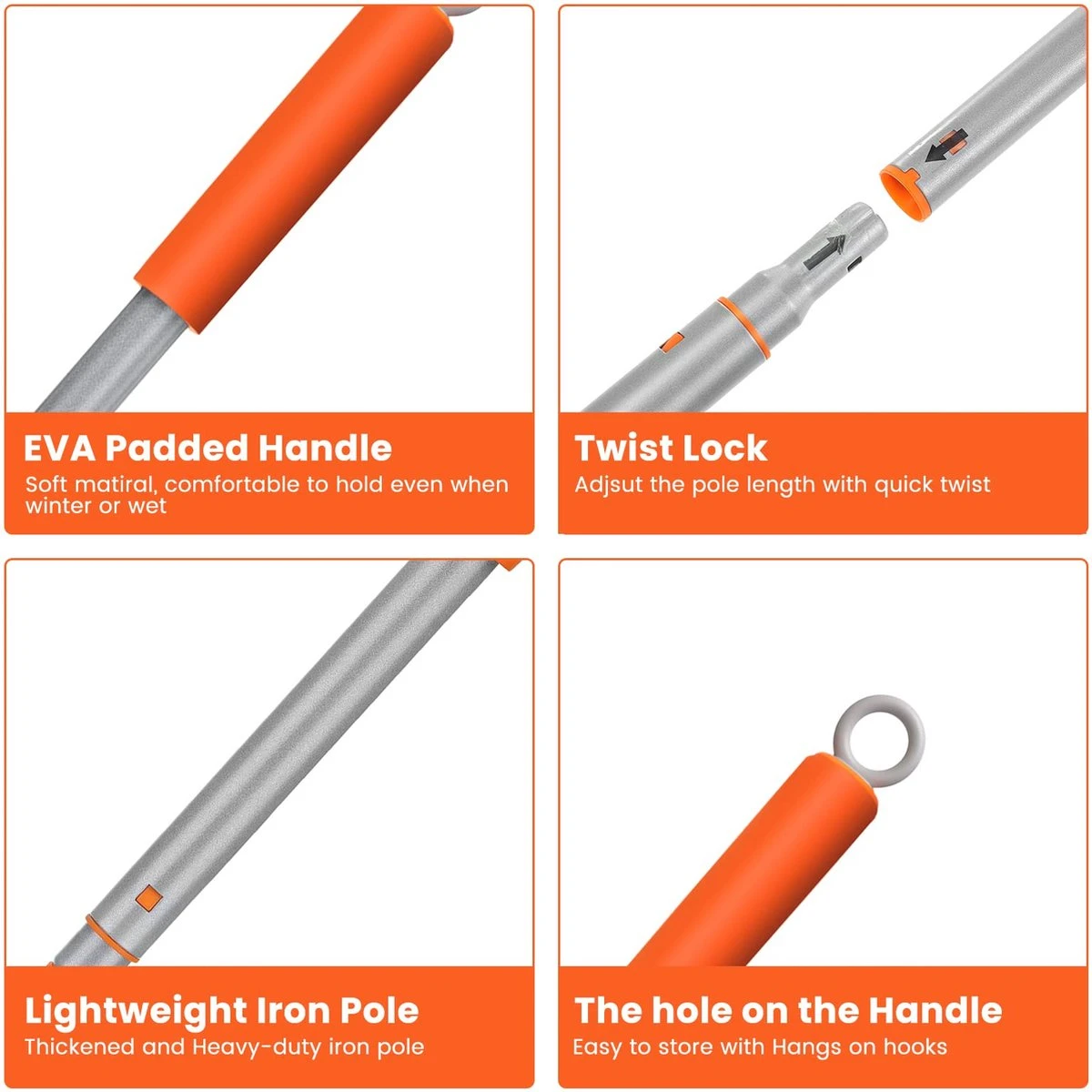 Merkloos Badkamer Reinigingsborstel - Badkamerschrobborstel - Reinigingsborstel - Met Afneembare Telescopische Handgreep En 180° Verstelbare Gezamenlijke Reinigingsborstel - Lange Steel 107 Cm 7 Merkloos Badkamer Reinigingsborstel - Badkamerschrobborstel - Reinigingsborstel - Met Afneembare Telescopische Handgreep En 180° Verstelbare Gezamenlijke Reinigingsborstel - Lange Steel 107 Cm - Afbeelding 7