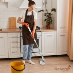 GoScrub® Elektrische Schoonmaakborstel – Elektrische Schrobber - Schrobborstel – Voor Badkamer Of Keuken – Schrobber Met Steel – Luiwagen – Polijstmachine - Poetsmachine Met 10 Opzetstukken -Schoonmaakartikelen Winkel 1200x1200 230