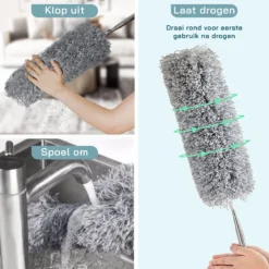 ForDig Telescopische Plumeau Microvezel - Duster Met Telescoopsteel Uitschuifbaar Tot 250 Cm - Wasbaar - 360 Graden Draaibaar -Schoonmaakartikelen Winkel 1200x1200 316