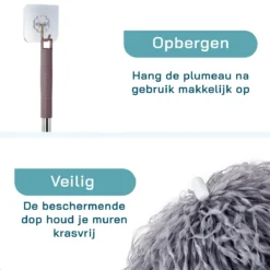 ForDig Telescopische Plumeau Microvezel - Duster Met Telescoopsteel Uitschuifbaar Tot 250 Cm - Wasbaar - 360 Graden Draaibaar -Schoonmaakartikelen Winkel 1200x1200 318