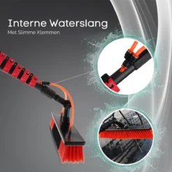 Merkloos Telescoopsteel Ramenwassen 4,6M - Met Borstel & Waterdoorvoer - Voor Ramen - Watertoevoer - Borstel -Schoonmaakartikelen Winkel 1200x1200 357
