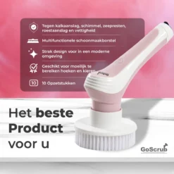 GoScrub® Elektrische Schoonmaakborstel – Elektrische Schrobber - Schrobborstel – Voor Badkamer Of Keuken – Schrobber Met Steel – Luiwagen – Polijstmachine - Roze 13 GoScrub® Elektrische Schoonmaakborstel – Elektrische Schrobber - Schrobborstel – Voor Badkamer Of Keuken – Schrobber Met Steel – Luiwagen – Polijstmachine - Roze -Schoonmaakartikelen Winkel 1200x1200 39