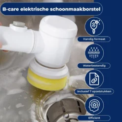 B-care Magic Brush - Elektrische Multifunctionele Schoonmaakborstel - 7 Opzetstukken - Wasborstel - Poetsmachine - Schrobborstel - Handborstel - Werkborstel - Schrobber - Boorborstel - Reinigingsborstel -Schoonmaakartikelen Winkel 1200x1200 63