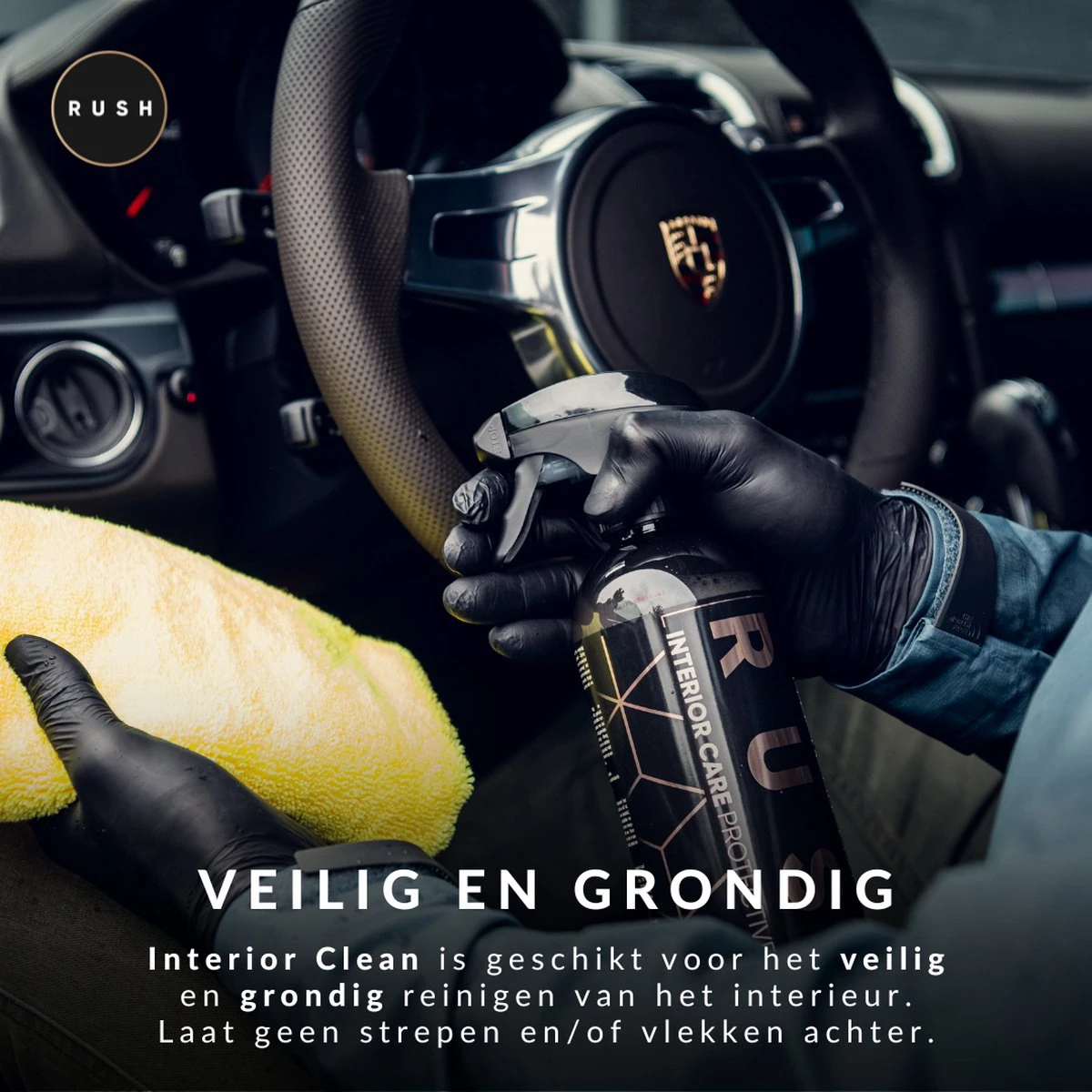 RUSH Interieur Reiniger - Bekleding Reiniger - Auto Wassen - Schoonmaken - Auto Accessories - Interior Care 300ml 2 RUSH Interieur Reiniger - Bekleding Reiniger - Auto Wassen - Schoonmaken - Auto Accessories - Interior Care 300ml - Afbeelding 2