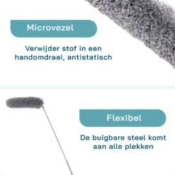 ForDig 7-Delige Plumeau Set - Duster Met Telescoopsteel Uitschuifbaar Tot 250 Cm - Inclusief Ragebol / Voegenborstel / Microvezel Doek / Chenille Borstel - Wasbaar - 360 Graden Draaibaar -Schoonmaakartikelen Winkel 1200x1200 72