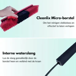 Cleanlix Telescoopsteel Met Borstel - Met Waterdoorvoer - Telescopische Wasborstel - Ramenwassen - Uitschuifbaar Tot 9 Meter -Schoonmaakartikelen Winkel 1200x1200 85