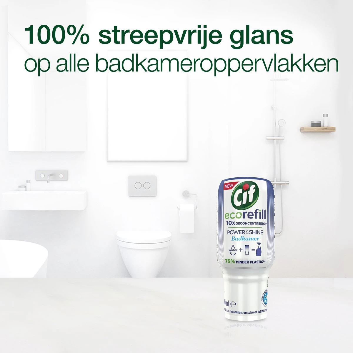 Cif CleanBoost Power & Shine Badkamer Spray - 6 X 750 Ml - Voordeelverpakking 6 Cif CleanBoost Power & Shine Badkamer Spray - 6 X 750 Ml - Voordeelverpakking - Afbeelding 6